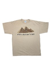 Vintage Discovery Channel Great Pyramids Egypt T-Shirt Men’s L Beige
