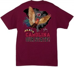 Guy Harvey University of South Carolina Gamecocks T-Shirt —–Brand New