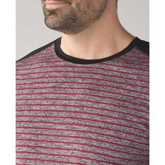 Lululemon Surge Warm Crew Raven Stripe Cranberry Heathered Black XXL