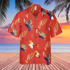 Tiger Red Hawaiian Shirt | Tony Montana | Scarface