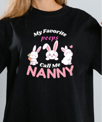 CALL ME MOM EASTER Gildan Soft Custom-Made Made T Shirt ANY SIZE Black Universal