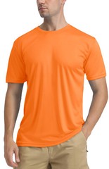 Men’s UPF50+ Short Sleeve Fishing Shirts Skin Protection Swim Shirts Casual Tops