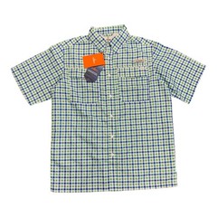 Habit Men’s Short Sleeve Blue Springs 40+ UPF Quick Dry River Shirt, TS10479