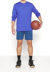 Men’s Air Jordan Breakfast Club Jumpman Long Sleeve T-Shirt-Lapis Blue- Sz Large