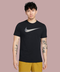 Nike Dri-FIT Men’s Graphic Swoosh Fitness T-Shirt Black Sz M / L / XL / 2XL