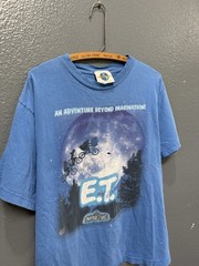 Vintage 90’s Universal Studios ET Blue Cotton Men’s Tee Shirt Size Large