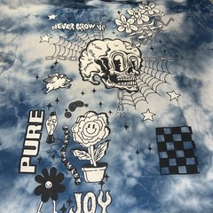ALAB Never Grow Up Tie Dye Collage Men’s XL Graphic T-Shirt NWOT