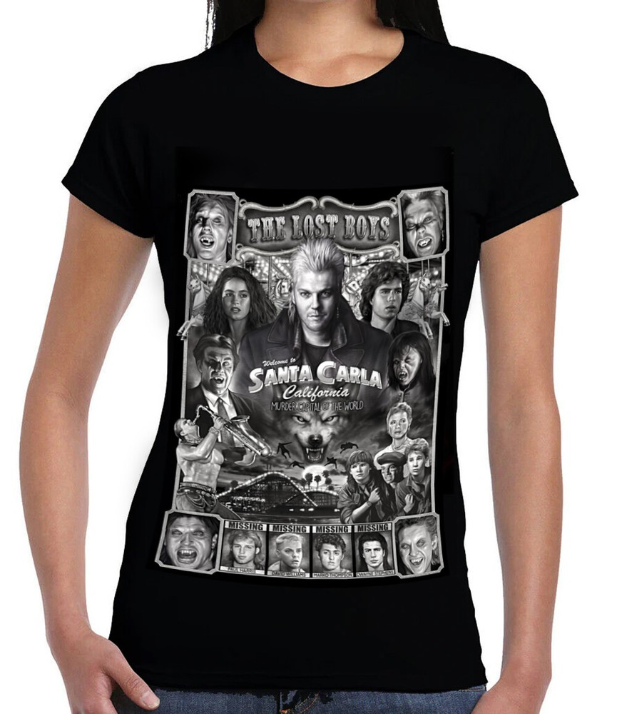 SANTA CARLA LOST BOYS – Horror Movie – Womens Capsleeve T-Shirt / Vampires