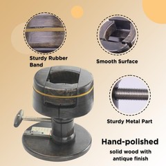 4-Way Wooden Hat Stretcher for Cowboy Hats, Baseball Caps & Fedoras – Adjusta…