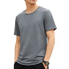 Ice Silk Men’s Half Sleeve Athletic Top for Summer Spring Autumn Winter