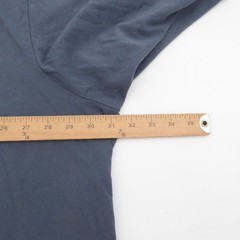 ONE BONE Mens Size 5 / 6XL Long Sleeve Scoop Crew Neck T Shirt OB106 Blue Cotton