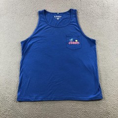 Chubbies Shirt Mens 2XL Blue Tank Top Pocket Weekend Has Arrived 80s Retro Style