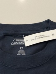 Dickies Cool and Dry Pocket Tee Navy GS407DN Mens Large Tall NWT