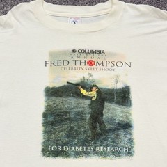 Vintage Fred Thompson Skeet Shoot T Shirt XL Columbia Charity Event USA