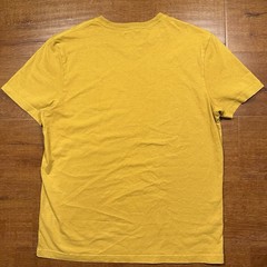 J Crew Oarsman T Shirt Mens L Yellow Short Sleeve Crew Neck Cotton Retro Blank