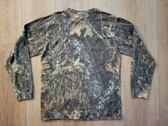 VINTAGE Jerzees Shirt Mens XL Brown Camo Long Sleeve Outdoors Mossy Oak Hunting