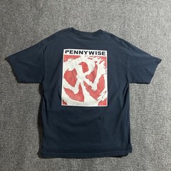 Vintage Rare Pennywise Box Logo Graphic Tee Movie Promo Tee XL