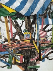 Vintage Redneck High Rise Treehouse Tee T Shirt Funny Deer Hunting Size L VTG