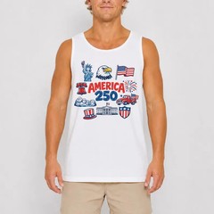 4th of July America Doodle Patriotic USA Tank Top