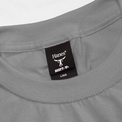 Hanes Mens T Shirt Beefy Pocket 100%Cotton Short Sleeve Smoke Gray Small-Medium