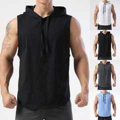 Mens Sleeveless Gym Hoodie Vest Perfect for Sports Fitness and Casual Wear
