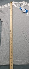 adidas ORIGINALS CALIFORNIA 3 STRIPES TREFOIL HEATHER GREY Tee Men’s Small NWT