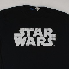 STAR WARS LUCASFILM Spell Out Black T-SHIRT Men’s L