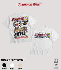 Champion Wear Arman Tsarukyan Arman’s Lunch & Dinner Buffet T-Shirt – Dirty Bulk