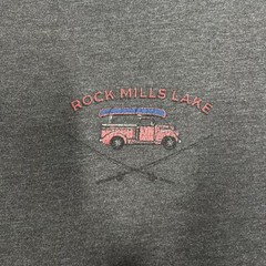 G.H. Bass & Co. Rock Mills Lake Mens T-Shirt Size Large Dark Heather Gray EUC