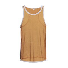 ZONBAILON Men’s Sexy Tank Top Sexy Mesh Vest Breathable See Through Sleepwear