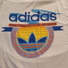 adidas The Essence of Sports Cologne and Aftershave White Graphic Crew Neck T L