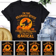 Halloween I’m The Grandma Witch Like A Normal Grandma Custom T-Shirt Gift