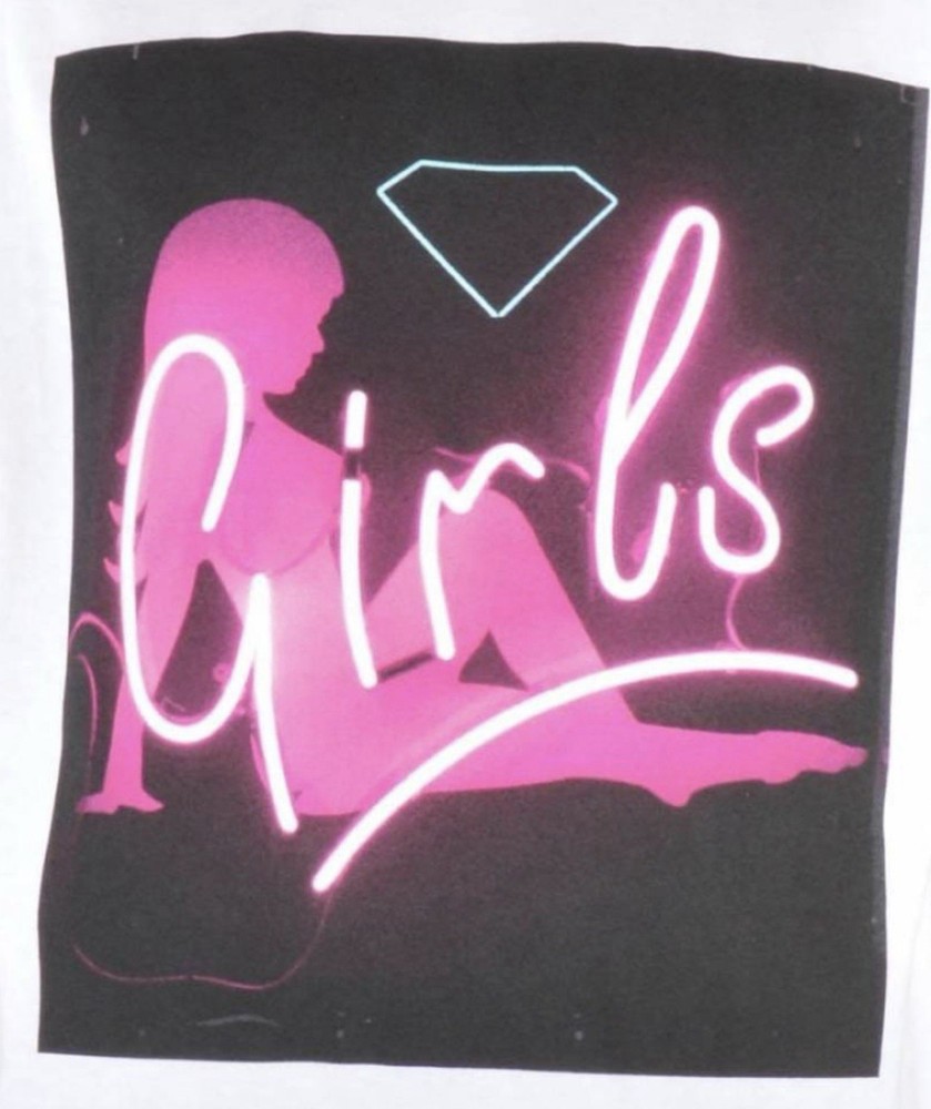 Diamond Supply Co Neon Girls Tee 2XL White Deadstock New In Bag