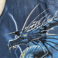 VTG The Mountain Dragon Shirt Mens Medium Tank Top Blue Skulls Fantasy NEW