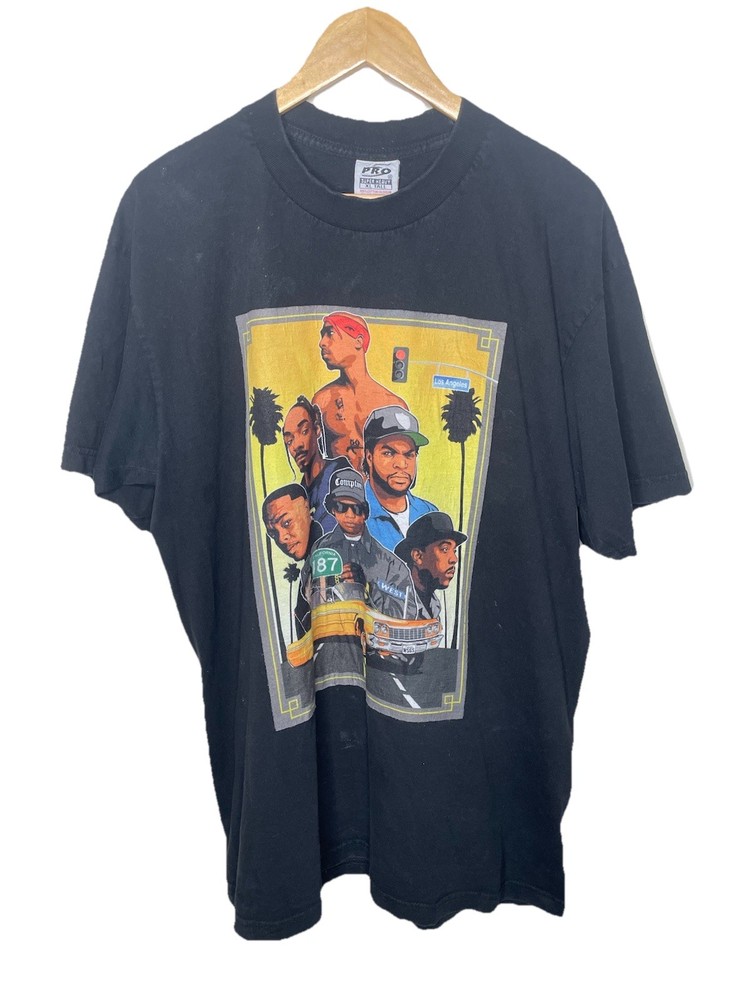 Vintage Straight outta Compton Rap Tee Pro 5 Athletic XL Tall Black Streetwear