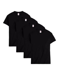 Hanes Men Crew neck T-Shirt 4-Pack ComfortSoft 100% Cotton Heavyweight Tee Plain
