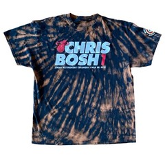 2019 Chris Bosh Mens T Shirt XL Black Bleach Acid Wash Miami Heat Jersey Retire