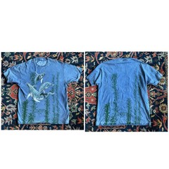 Vintage 1990s Whale Animal Nature Die T Shirt Double Sided Art Hippy Hawaii