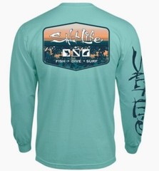 Mens Salt Life Liquid Depth Badge Pocket Long Sleeve T-Shirt – XL & Large – NWT