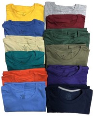 SOCKS’NBULK Mens Cotton Crew Neck Short Sleeve T-Shirts Mix Colors (12 Pack Mix)