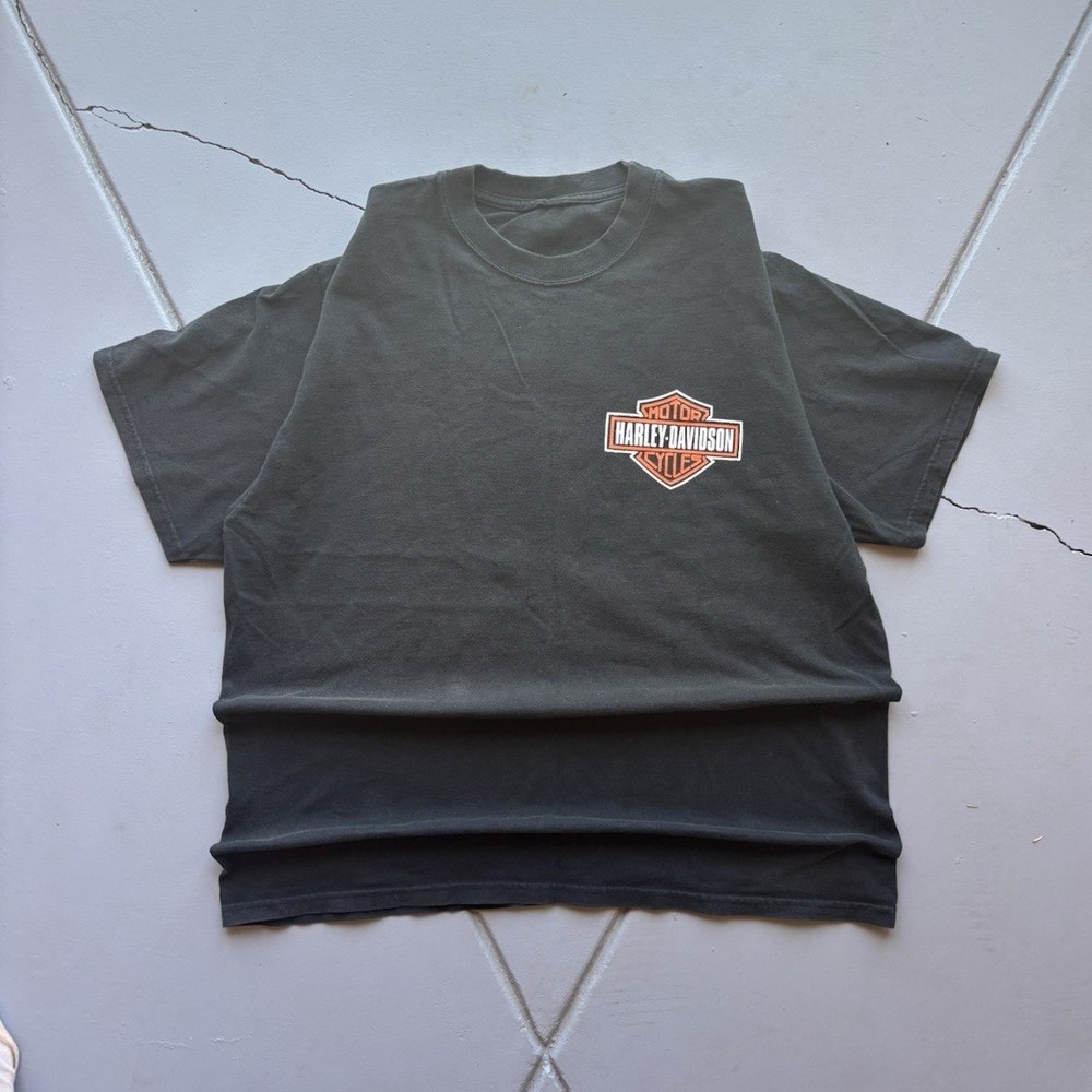 Harley-Davidson Men’s L Black Graphic Logo Crew Neck Short Sleeve Tee