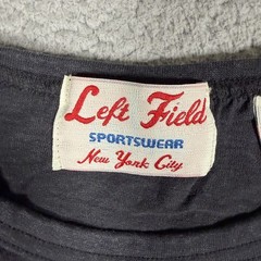 Left Field Sportswear NYC Shirt Mens XL Black Hemp Casual Preppy Tee USA Made