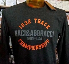 Men’s Long Sleeve T-Shirt Baci & Abbracci With Cuffs And Logo Print Art BAM2311