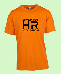 MEN WOMENS TEE TSHIRT UNISEX WALKING HR VIOLATION OFFICE WORKER CLOWN FUNNY GIFT