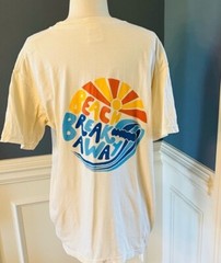 Comfort Colors Beach Tee Shirt Mens Medium Womens Short Sleeve Beige