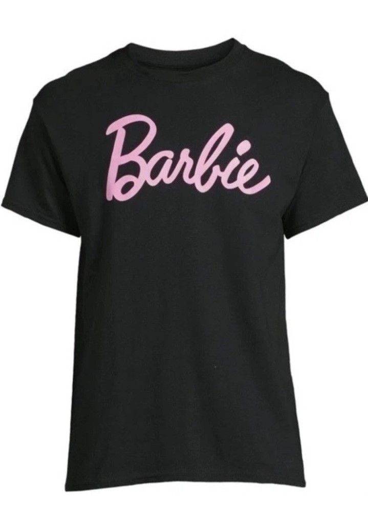 Barbie Mens Short Sleeve Black Crewneck Logo Graphic T- shirt Size 3XL (54-56)