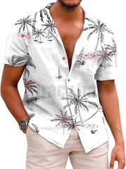 Hawaiian Shirts Men’s Aloha Summer Casual Beach Button-Down Cruise Holiday Party