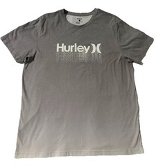 Hurley Gray Men’s Logo Graphic Print Crew Neck Short Sleeve T-Shirt XL