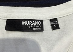MURANO Liquid Luxury Slim Fit Tee Mens Large V-Neck