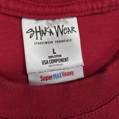 Shaka Wear Super Max Shirt Mens Large Red Heavyweight Cross Jesus Embroidered